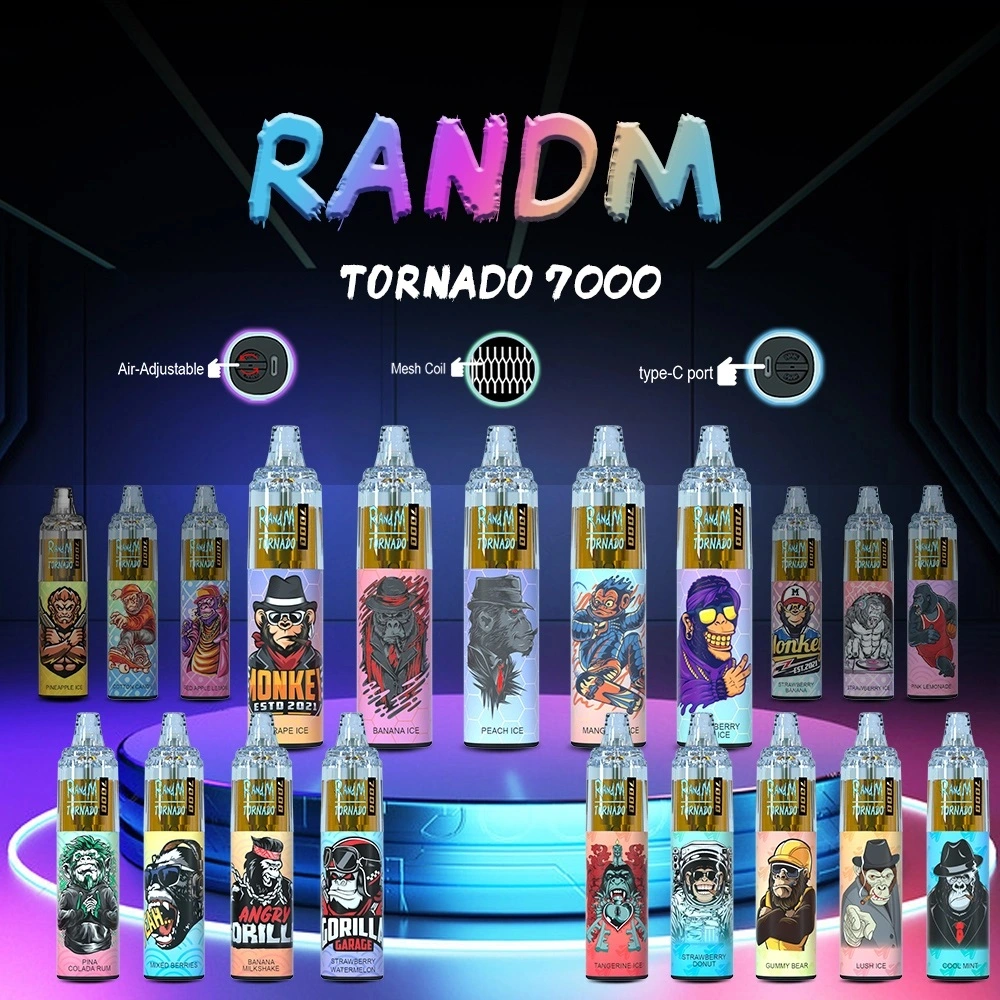 Original Randm Tornado 7000 Puffs Disposable Vape Pen E Cigarette with Airflow Control Rechargeable Gorilla Vape