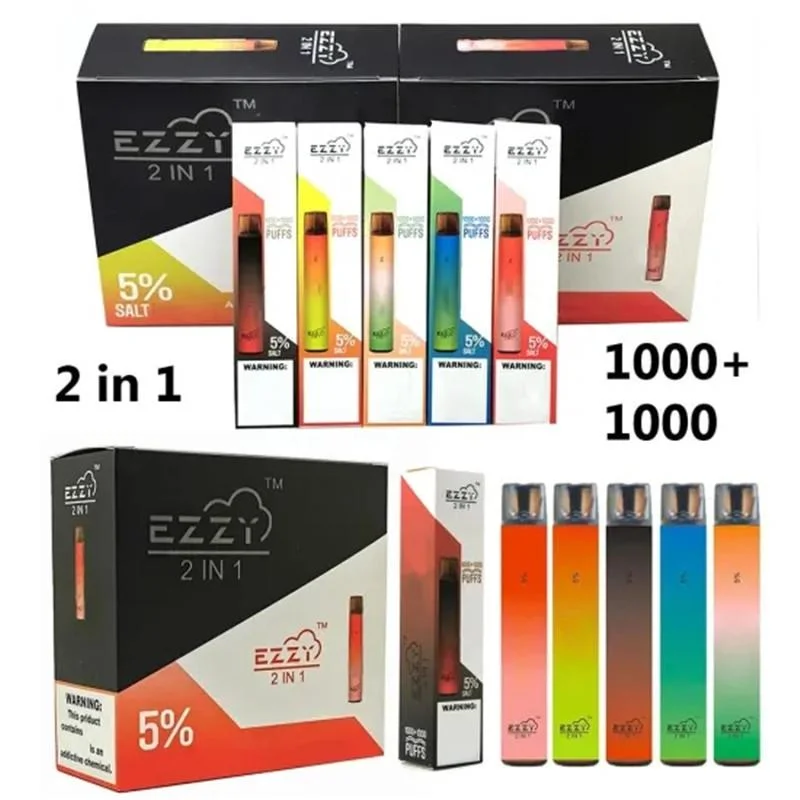 Ezzy Super 2 in 1 Design Disposable 2000 Puffs 950mAh battery 6.5ml Pod Puff Plus Stick