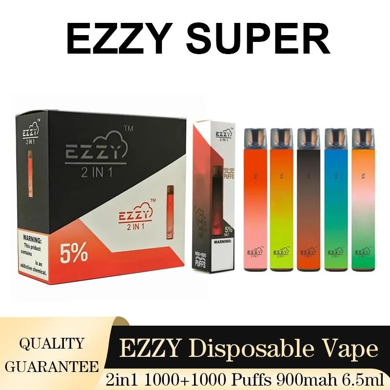 Ezzy Super 2 in 1 Design Disposable 2000 Puffs 950mAh battery 6.5ml Pod Puff Plus Stick