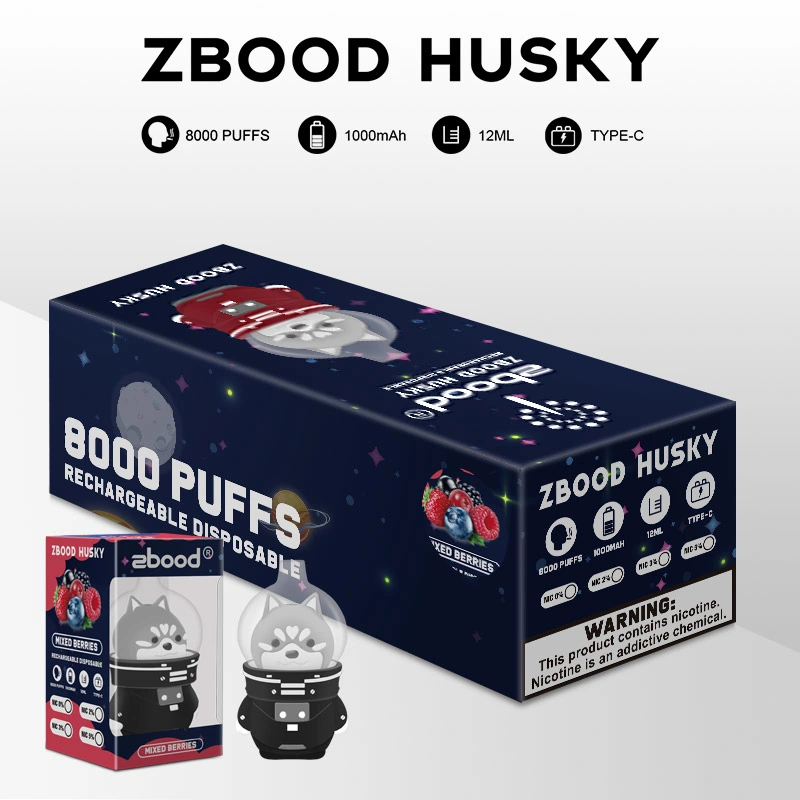 Electronic Cigarette Factory Wholesale Direct Wholesale Zbood Husky 8000puffs Wholesale Disposable Vape Pod