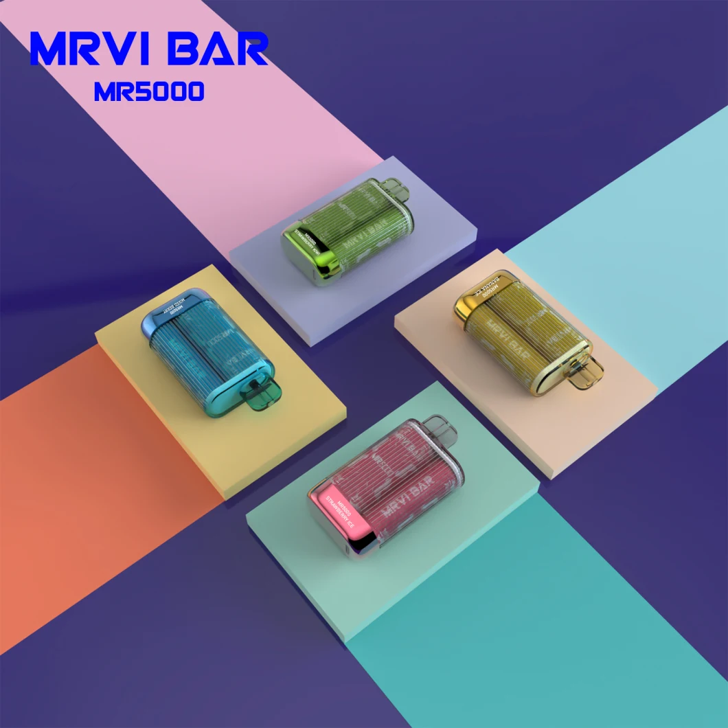 China Facotry Wholesale OEM Big Vaping Box Mrvi Bar 5000 Puffs Vaporizer Vape Pen Rechargeable Disposable Pod Prefilled E Liquid